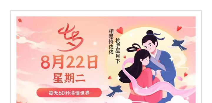 8月22日,星期二,在这里每天60秒读懂世界!-微梦云小屋